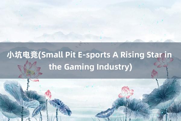 小坑电竞(Small Pit E-sports A Rising Star in the Gaming Industry)