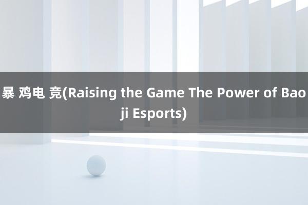 暴 鸡电 竞(Raising the Game The Power of Baoji Esports)