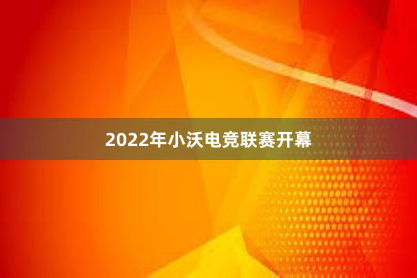 2022年小沃电竞联赛开幕