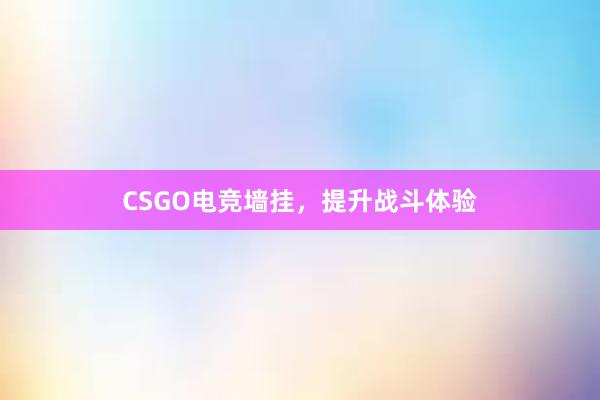 CSGO电竞墙挂，提升战斗体验