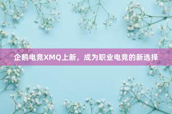 企鹅电竞XMQ上新，成为职业电竞的新选择