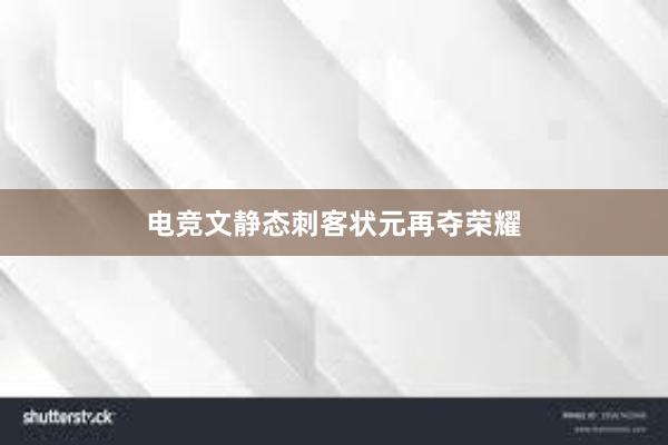 电竞文静态刺客状元再夺荣耀