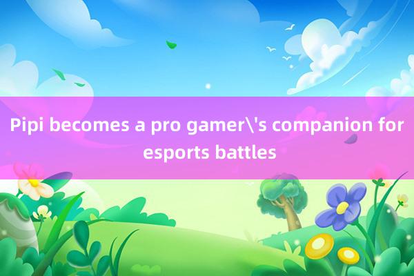 Pipi becomes a pro gamer's companion for esports battles